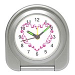 Purple Heart Frame Travel Alarm Clock