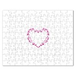 Purple Heart Frame Jigsaw Puzzle (Rectangular)