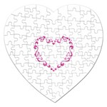 Purple Heart Frame Jigsaw Puzzle (Heart)