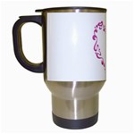 Purple Heart Frame Travel Mug (White)