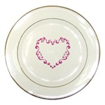 Purple Heart Frame Porcelain Plate