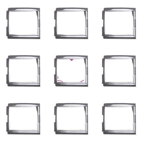 Purple Heart Frame Mega Link Italian Charm (9 pack) from ArtsNow.com Front