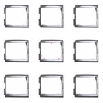 Purple Heart Frame Mega Link Italian Charm (9 pack)