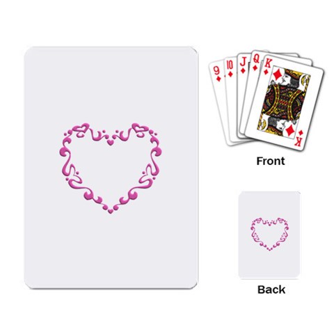 Purple Heart Frame Playing Cards Single Design from ArtsNow.com Back