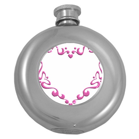 Purple Heart Frame Hip Flask (5 oz) from ArtsNow.com Front