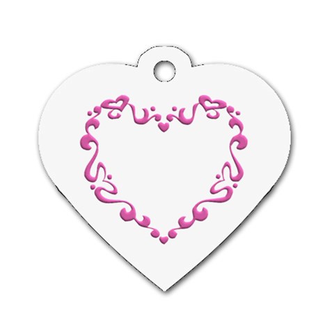 Purple Heart Frame Dog Tag Heart (One Side) from ArtsNow.com Front