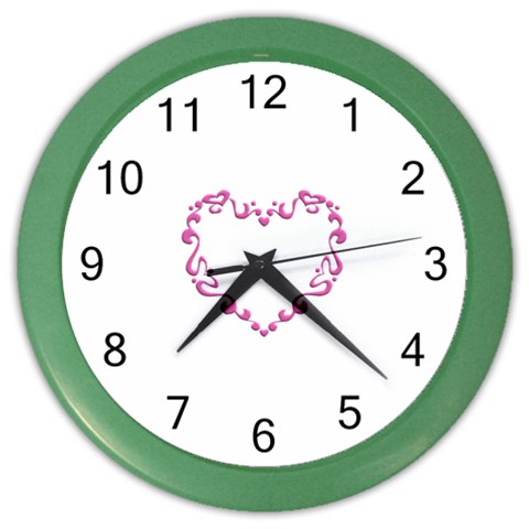 Purple Heart Frame Color Wall Clock from ArtsNow.com Front