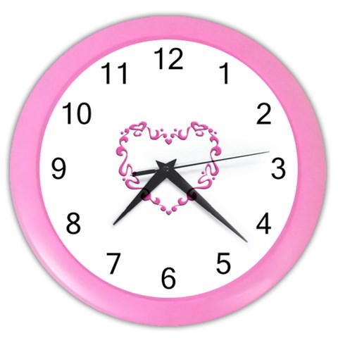 Purple Heart Frame Color Wall Clock from ArtsNow.com Front