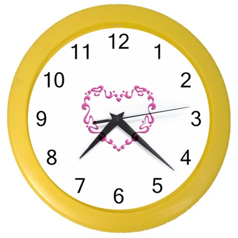 Purple Heart Frame Color Wall Clock from ArtsNow.com Front