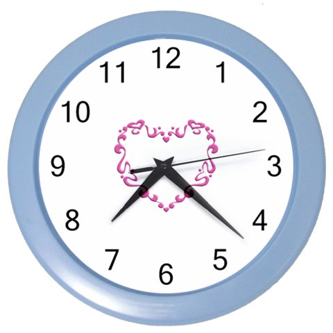 Purple Heart Frame Color Wall Clock from ArtsNow.com Front