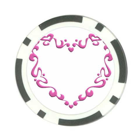 Purple Heart Frame Poker Chip Card Guard from ArtsNow.com Front