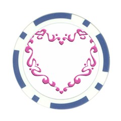 Purple Heart Frame Poker Chip Card Guard from ArtsNow.com Front