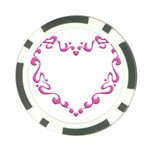 Purple Heart Frame Poker Chip Card Guard