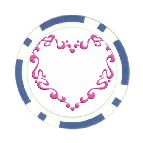 Purple Heart Frame Poker Chip Card Guard from ArtsNow.com Back