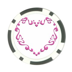 Purple Heart Frame Poker Chip Card Guard from ArtsNow.com Back