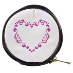 Purple Heart Frame Mini Makeup Bag