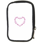 Purple Heart Frame Compact Camera Leather Case