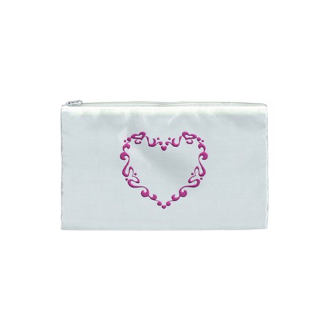 Purple Heart Frame Cosmetic Bag (Small) from ArtsNow.com Front