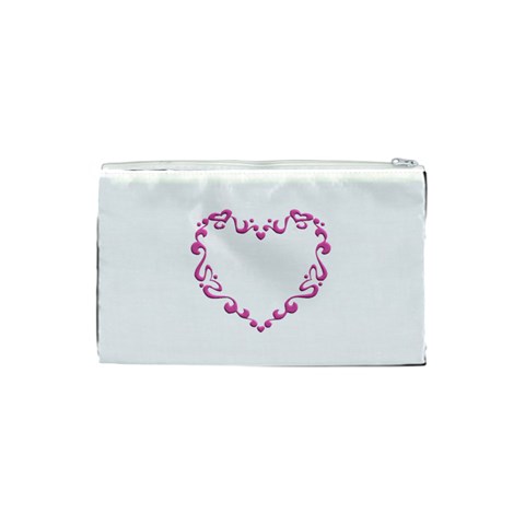 Purple Heart Frame Cosmetic Bag (Small) from ArtsNow.com Back