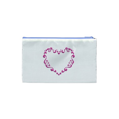 Purple Heart Frame Cosmetic Bag (Small) from ArtsNow.com Back