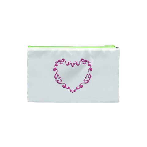 Purple Heart Frame Cosmetic Bag (Small) from ArtsNow.com Back