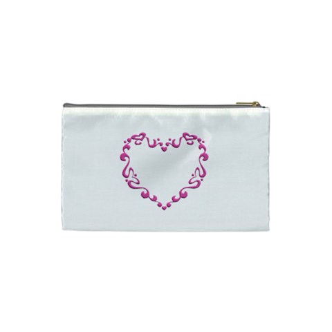 Purple Heart Frame Cosmetic Bag (Small) from ArtsNow.com Back