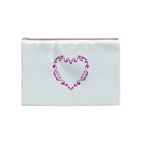 Purple Heart Frame Cosmetic Bag (Medium) from ArtsNow.com Front