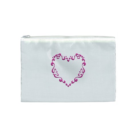 Purple Heart Frame Cosmetic Bag (Medium) from ArtsNow.com Front