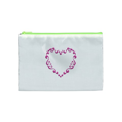 Purple Heart Frame Cosmetic Bag (Medium) from ArtsNow.com Front