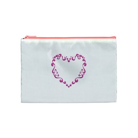 Purple Heart Frame Cosmetic Bag (Medium) from ArtsNow.com Front