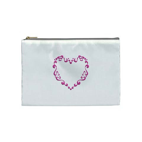 Purple Heart Frame Cosmetic Bag (Medium) from ArtsNow.com Front