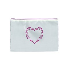 Purple Heart Frame Cosmetic Bag (Medium) from ArtsNow.com Front