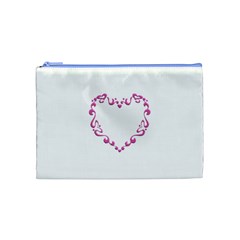 Purple Heart Frame Cosmetic Bag (Medium) from ArtsNow.com Front