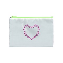 Purple Heart Frame Cosmetic Bag (Medium) from ArtsNow.com Front