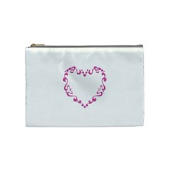 Purple Heart Frame Cosmetic Bag (Medium) from ArtsNow.com Front