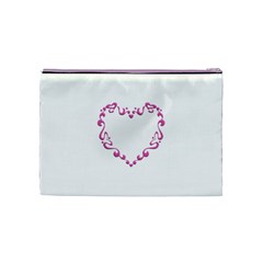 Purple Heart Frame Cosmetic Bag (Medium) from ArtsNow.com Back