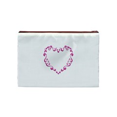 Purple Heart Frame Cosmetic Bag (Medium) from ArtsNow.com Back