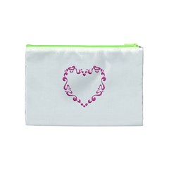 Purple Heart Frame Cosmetic Bag (Medium) from ArtsNow.com Back