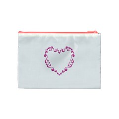 Purple Heart Frame Cosmetic Bag (Medium) from ArtsNow.com Back