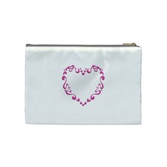 Purple Heart Frame Cosmetic Bag (Medium) from ArtsNow.com Back