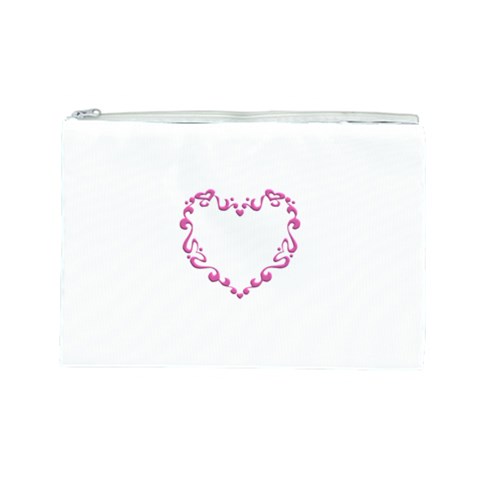 Purple Heart Frame Cosmetic Bag (Large) from ArtsNow.com Front