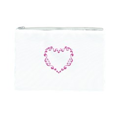 Purple Heart Frame Cosmetic Bag (Large) from ArtsNow.com Front