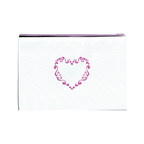 Purple Heart Frame Cosmetic Bag (Large) from ArtsNow.com Back