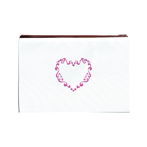 Purple Heart Frame Cosmetic Bag (Large) from ArtsNow.com Back