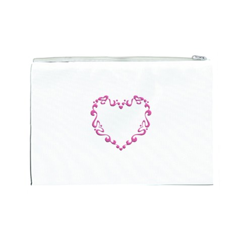 Purple Heart Frame Cosmetic Bag (Large) from ArtsNow.com Back