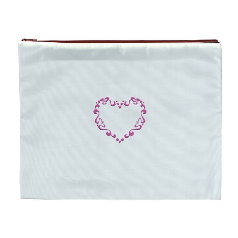 Purple Heart Frame Cosmetic Bag (XL) from ArtsNow.com Front