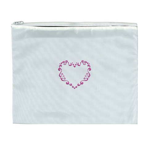 Purple Heart Frame Cosmetic Bag (XL) from ArtsNow.com Front