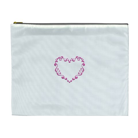 Purple Heart Frame Cosmetic Bag (XL) from ArtsNow.com Front