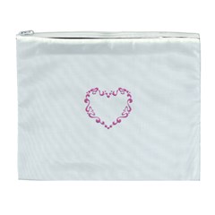 Purple Heart Frame Cosmetic Bag (XL) from ArtsNow.com Front