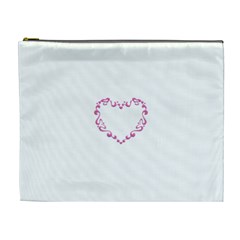 Purple Heart Frame Cosmetic Bag (XL) from ArtsNow.com Front